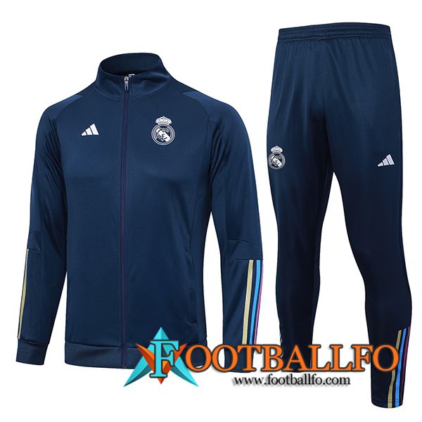 Chandal Equipos De Futbol - Chaqueta Real Madrid Azul marino 2023/2024 -02