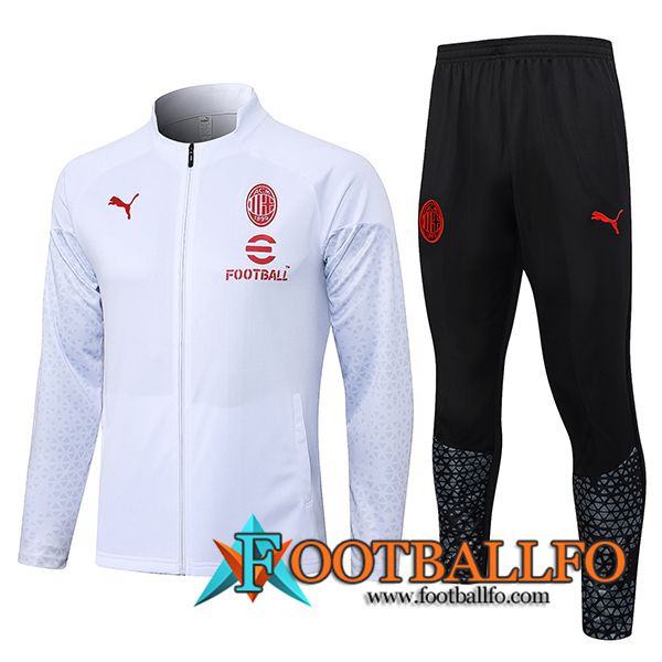 Chandal Equipos De Futbol - Chaqueta AC Milan Blanco 2023/2024