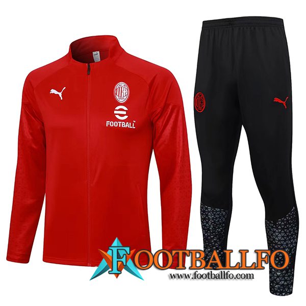 Chandal Equipos De Futbol - Chaqueta AC Milan Rojo 2023/2024 -04