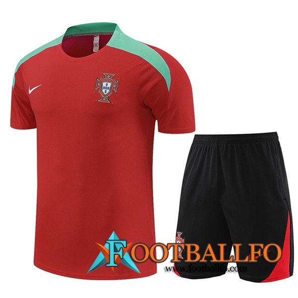 Camiseta Entrenamiento + Cortos Portugal Rojo 2023/2024
