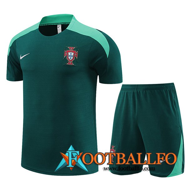 Camiseta Entrenamiento + Cortos Portugal Verde 2023/2024
