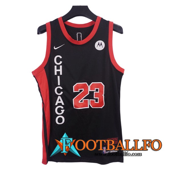 Camisetas De Futbol Chicago Bulls (JORDAN #23) 2023/24 Negro/Rojo -03