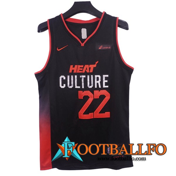 Camisetas De Futbol Miami Heat (BUTLER #22) 2023/24 Negro/Rojo