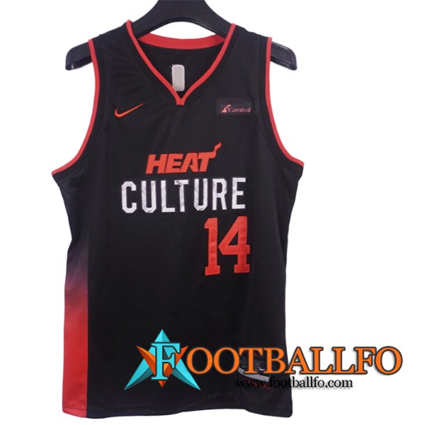Camisetas De Futbol Miami Heat (HERRO #14) 2023/24 Negro/Rojo