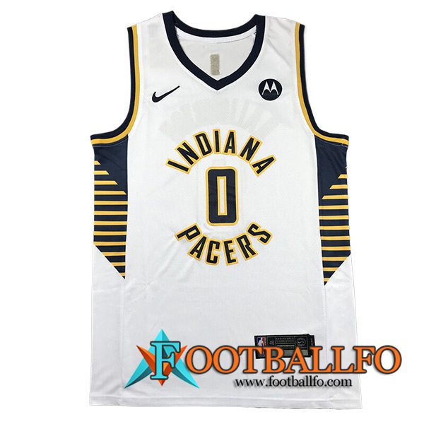 Camisetas De Futbol New Indiana Pacers (HALIBURTON #0) 2023/24 Blanco
