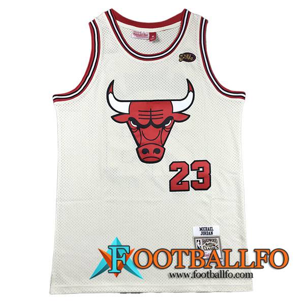 Camisetas De Futbol Chicago Bulls (JORDAN #23) 2023/24 Blanco/Rojo