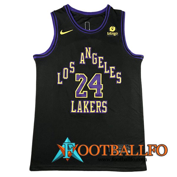 Camisetas De Futbol Los Angeles Lakers (BRYANT #24) 2023/24 Negro -06