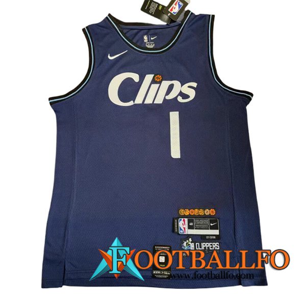 Camisetas De Futbol Los Angeles Clippers (HARDEN #1) 2023/24 Azul