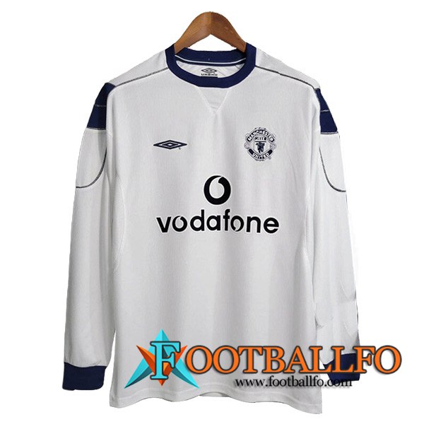 Camisetas De Futbol Manchester United Retro Segunda Manga Largas 1999/2000