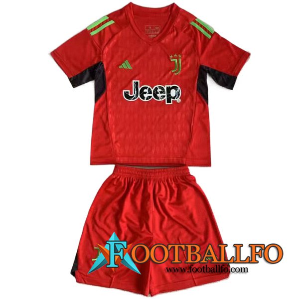 Camisetas De Futbol Juventus Ninos Portero Rojo 2023/2024