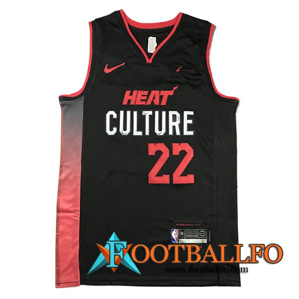 Camisetas De Futbol Miami Heat (BUTLER #22) 2023/24 Negro/Rojo -02