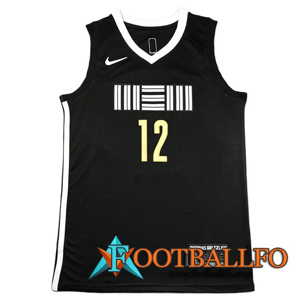 Camisetas De Futbol Memphis Grizzlies (MORANT #12) 2023/24 Negro -03