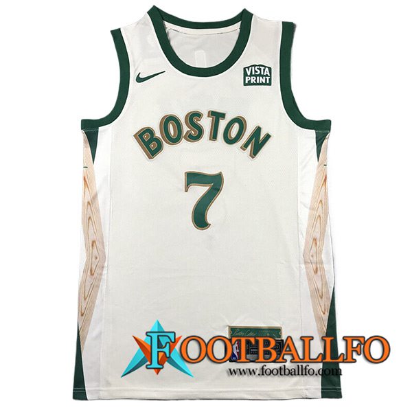 Camisetas De Futbol Boston Celtics (BROWN #7) 2023/24 Blanco/Verde