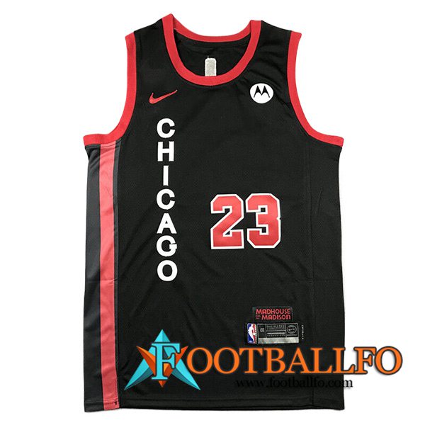Camisetas De Futbol Chicago Bulls (JORDAN #23) 2023/24 Negro/Rojo -05