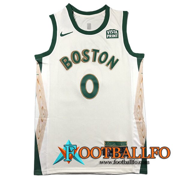 Camisetas De Futbol Boston Celtics (TATUM #0) 2023/24 Blanco/Verde