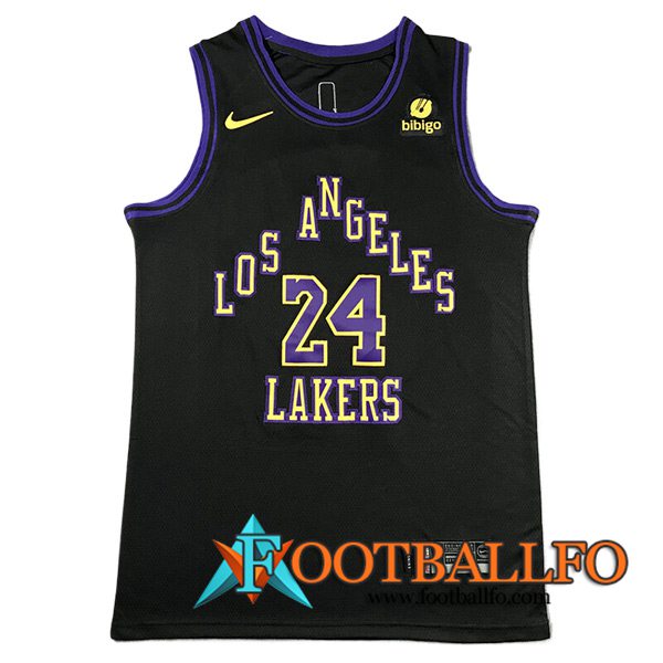 Camisetas De Futbol Los Angeles Lakers (BRYANT #24) 2023/24 Negro -07