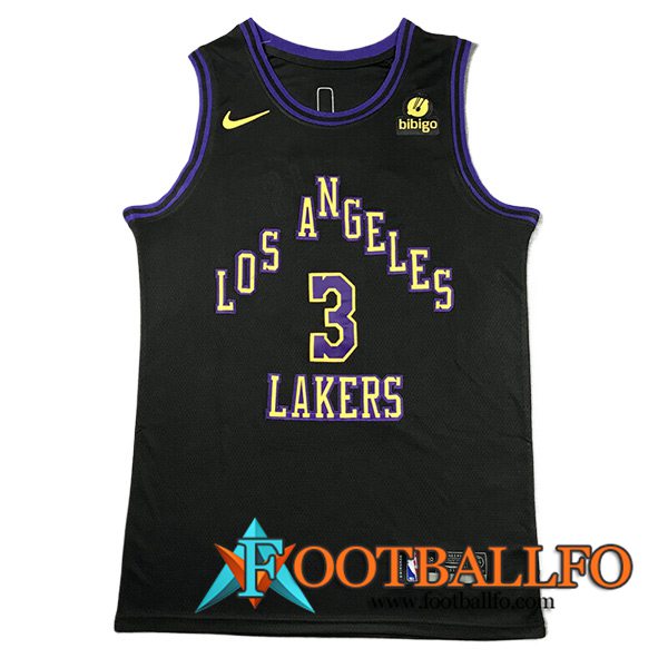 Camisetas De Futbol Los Angeles Lakers (DAVIS #3) 2023/24 Negro -03