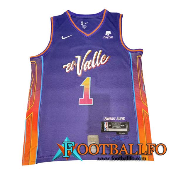 Camisetas De Futbol Phoenix Suns (BOOKER #1) 2023/24 Violeta/Rojo