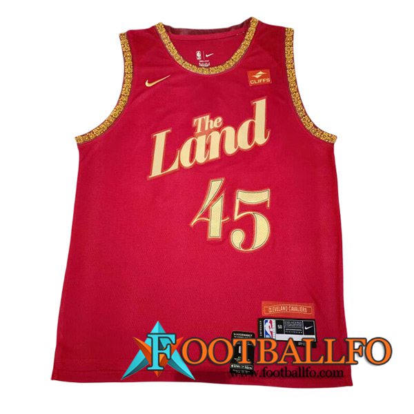 Camisetas De Futbol Cleveland Cavaliers (MITCHELL #45) 2023/24 Rojo -02