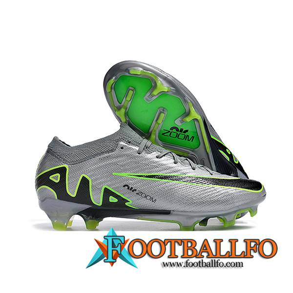 Nike Botas De Fútbol AIR Zoom Mercurial Vapor 15 Elite XXV FG Gris/Negro/Verde