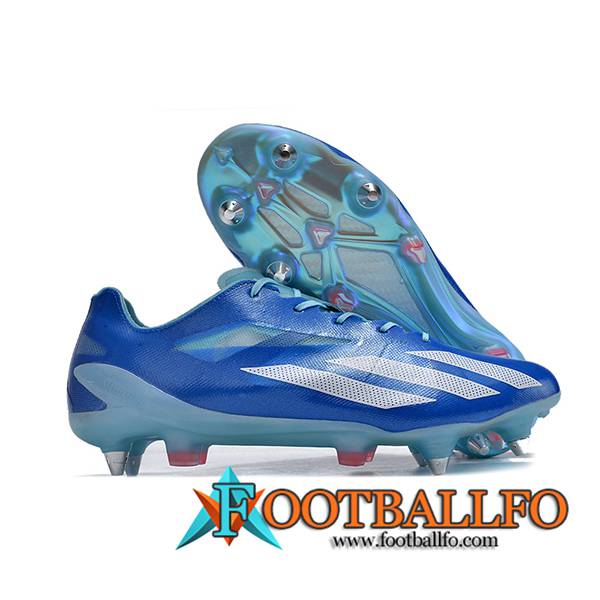 Adidas Botas De Fútbol X Crazyfast1 SG Azul/Blanco -02