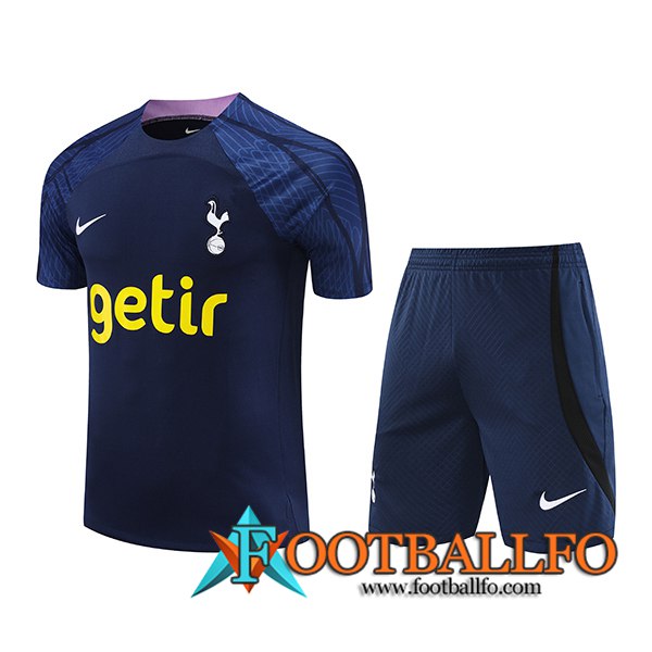 Camiseta Entrenamiento + Cortos Tottenham Hotspur Azul Oscuro 2023/2024