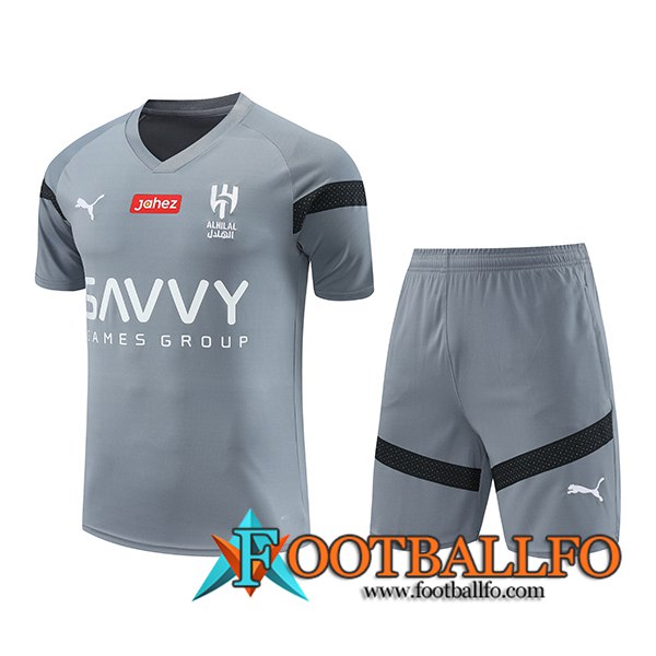 Camiseta Entrenamiento + Cortos Al-Hilal Gris 2023/2024