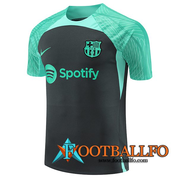 Camiseta Entrenamiento FC Barcelona Negro/Verde 2023/2024