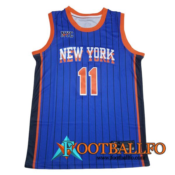 Camisetas De Futbol New York Knicks (MarrónSON #11) 2023/24 Negro/Azul/Rojo