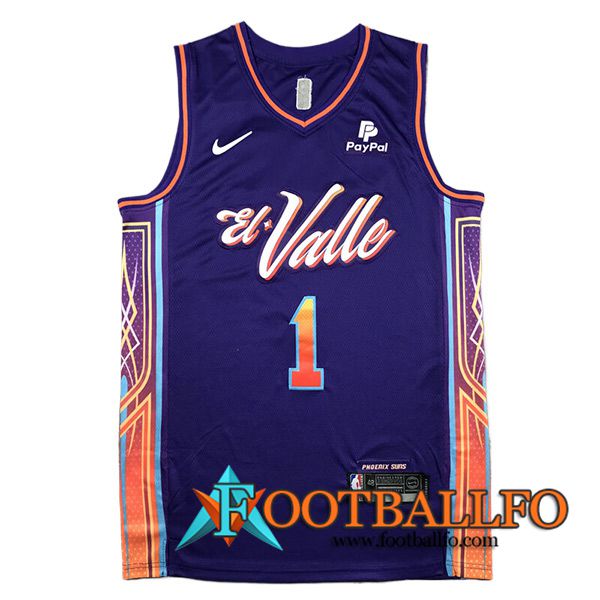 Camisetas De Futbol Phoenix Suns (BOOKER #1) 2023/24 Violeta -03