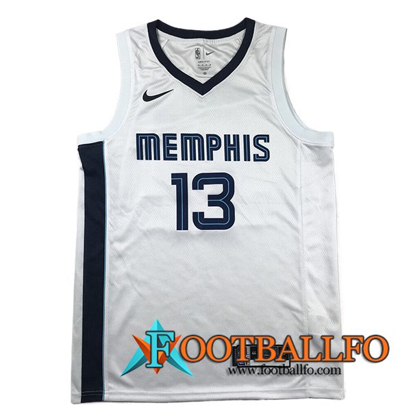 Camisetas De Futbol Memphis Grizzlies (JACKSON JR. #13) 2023/24 Blanco