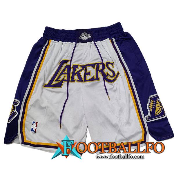 Cortos NBA Los Angeles Lakers 2023/24 Blanco/Violeta