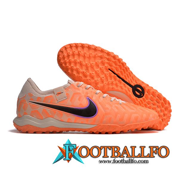 Nike Botas De Fútbol Tiempo Legend X PRO TF Naranja/Violeta