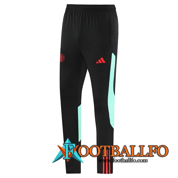Pantalon Entrenamiento Manchester United Negro/Azul/Rojo 2023/2024