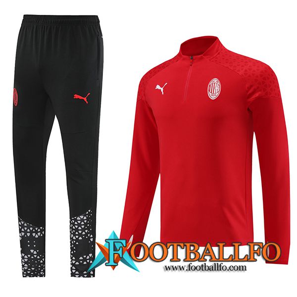 Chandal Equipos De Futbol AC Milan Rojo/Negro 2023/2024