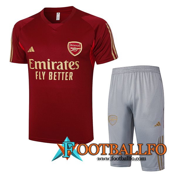 Camiseta Entrenamiento + Cortos Arsenal Rojo 2023/2024 -05