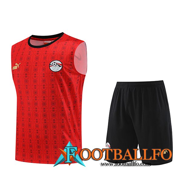 Camiseta Entrenamiento sin mangas + Cortos Egypte Rojo/Negro 2023/2024