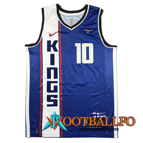 Camisetas Sacramento Kings (SABONIS #10) 2023/24 Blanco/Azul
