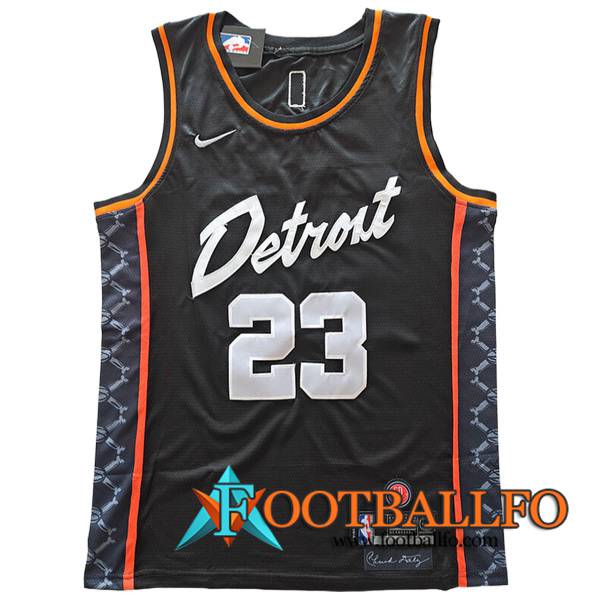 Camisetas Detroit Pistons (IVEY #23) 2023/24 Negro