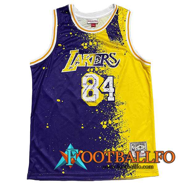 Camisetas Los Angeles Lakers (BRYANT #24) 2023/24 Violeta/Amarillo -02