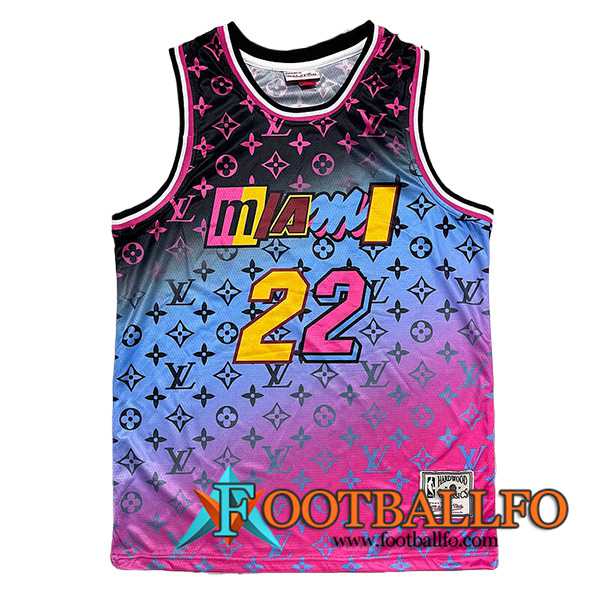 Camisetas Miami Heat (BUTLER #22) 2023/24 Violeta/Azul/Negro