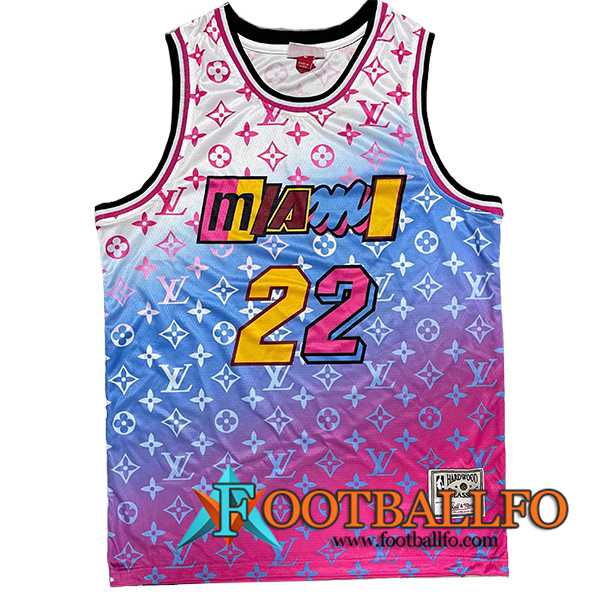 Camisetas Miami Heat (BUTLER #22) 2023/24 Violeta/Azul/Blanco