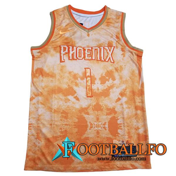 Camisetas De Futbol Phoenix Suns (BOOKER #1) 2023/24 Naranja -02