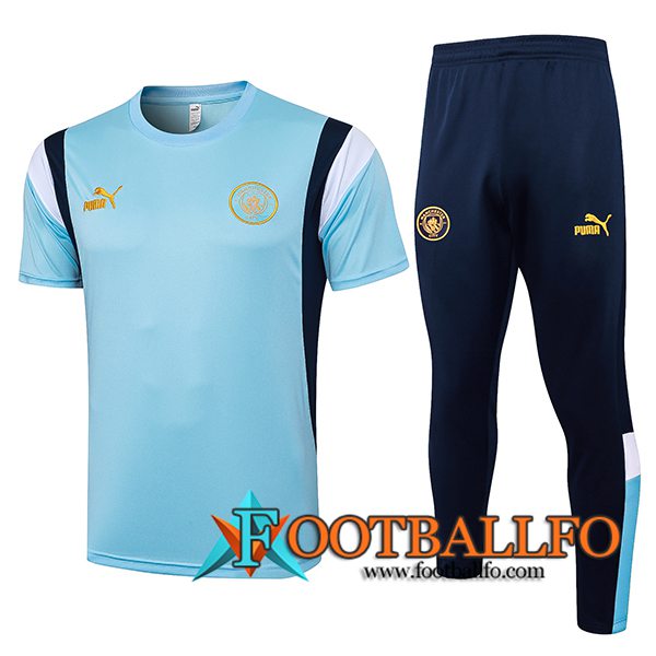Camiseta Polo Manchester City Azul/Negro 2023/2024