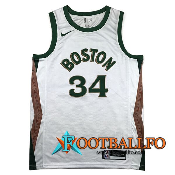 Camisetas Boston Celtics (PIERCE #34) 2023/24 Azul/Verde/Marrón