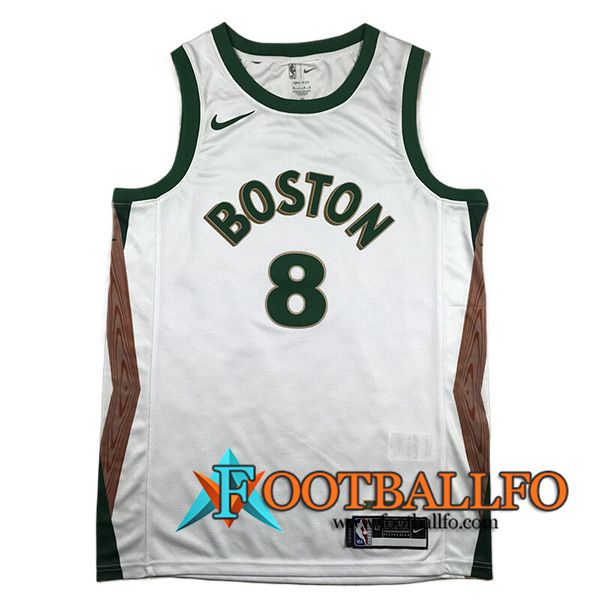 Camisetas Boston Celtics (PORZINGIS #8) 2023/24 Azul/Verde/Marrón