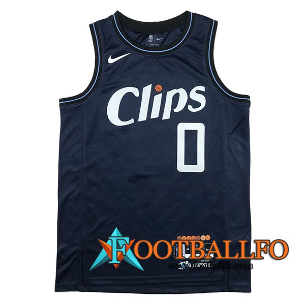 Camisetas Los Angeles Clippers (WESTBROOK #0) 2023/24 Azul Oscuro -02