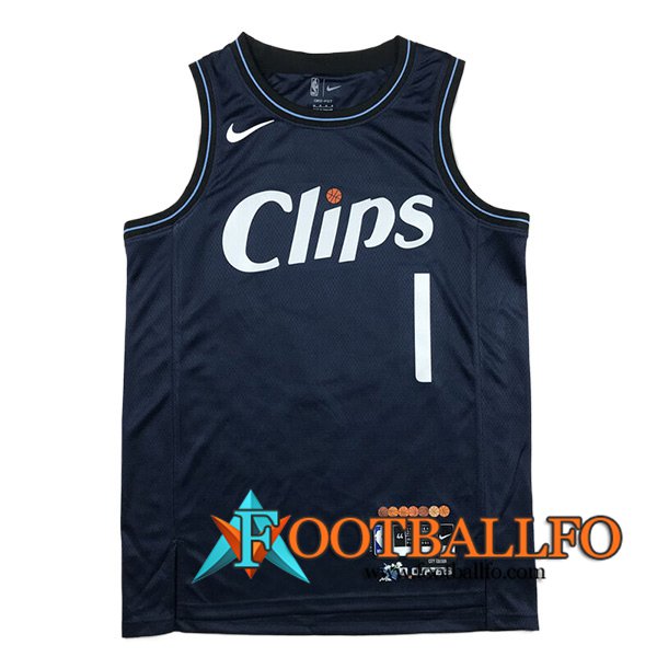 Camisetas Los Angeles Clippers (HARDEN #1) 2023/24 Azul Oscuro -02