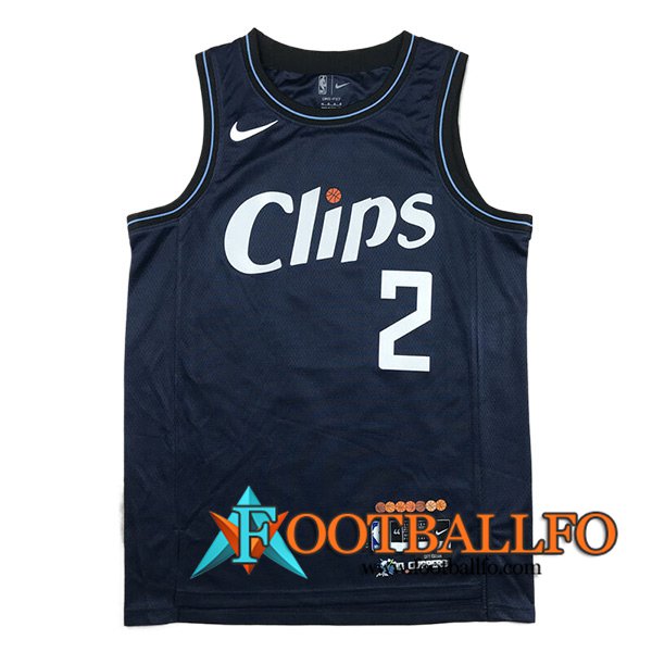 Camisetas Los Angeles Clippers (LEONARD #2) 2023/24 Azul Oscuro