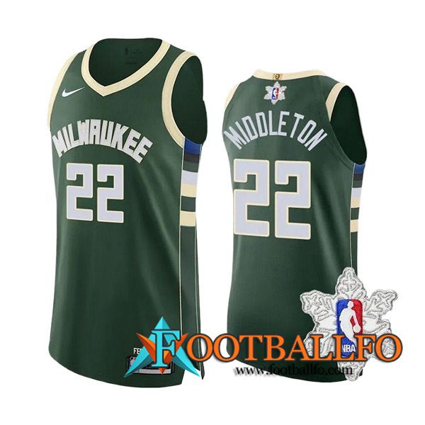 Camisetas Milwaukee Bucks (MIDDLETON #22) 2023/24 Verde/Blanco